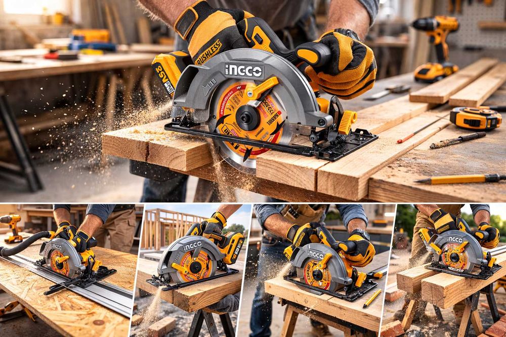 Fierastrau Circular 20V 185mm Brushless INGCO