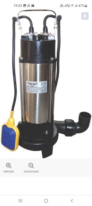 Pompa apa murdară cu tocator