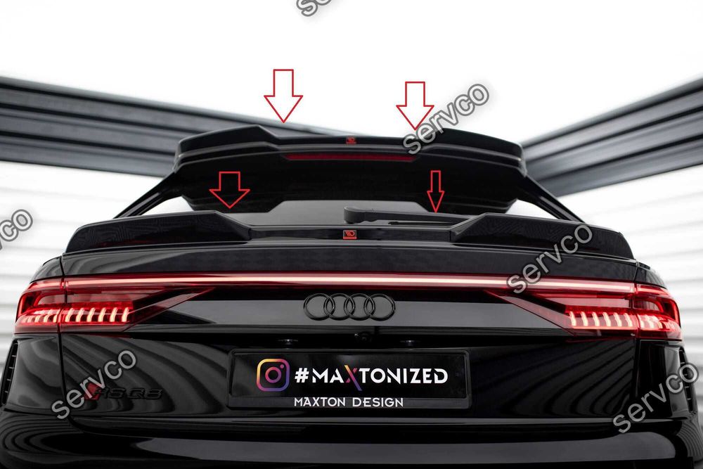 Pachet Set Splitter Exterior Lip Prelungiri Body kit tuning Audi SQ8 Q8 S-Line Mk1 Facelift 2023- v7 - Maxton Design