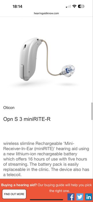 Aparate auditive wireless opticon opn s3 mini