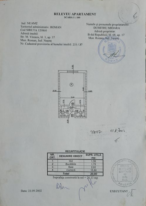 Garsonieră strada Mihai Viteazu vis-a-vis de Lidl/Kaufland
