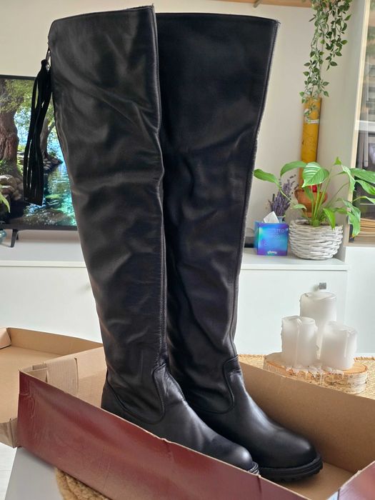 Cizme Inalte Dama -. piele naturala