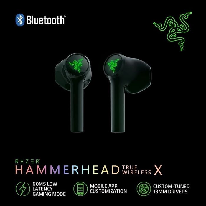 Razer Hammerhead X с подсветкой Беспроводные Наушники