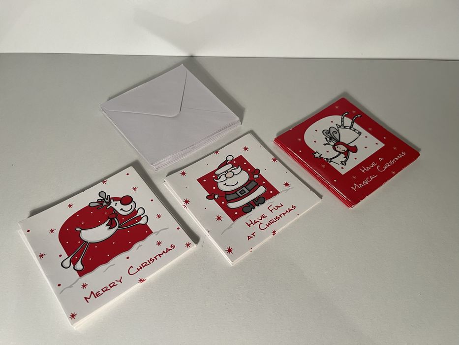 Комплект коледни картички - 16 броя и 20 пликчета