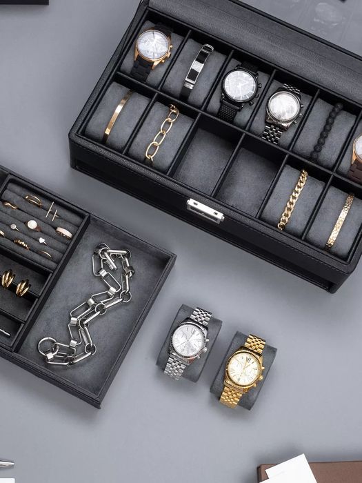 Шкатулка для часов очков и украшений большая с замком