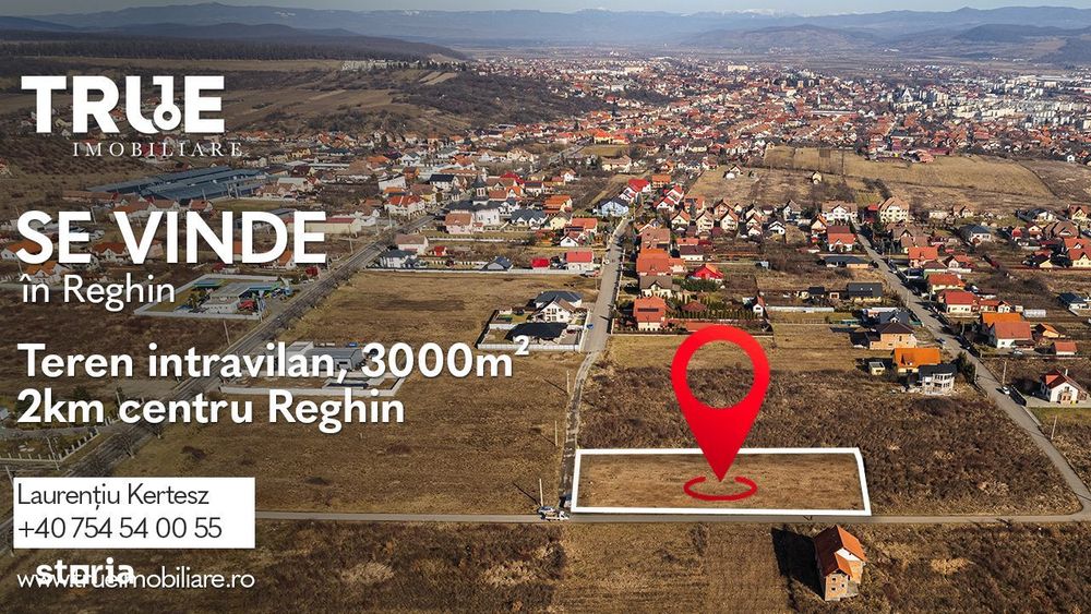 Teren intravilan de vânzare, 1000m², Reghin!