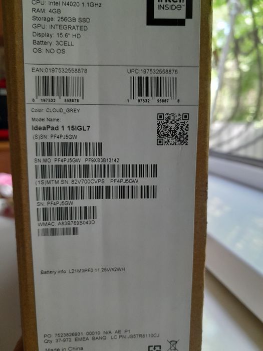 LENOVO  idea Pad 1 15 IGL7