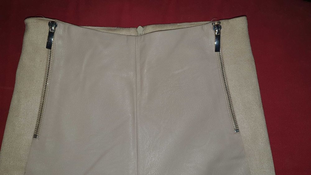 Avin клин от бежова кожа с плюш.  Размер М