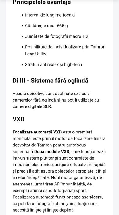 Obiectiv Tamron 50 300mm A069S