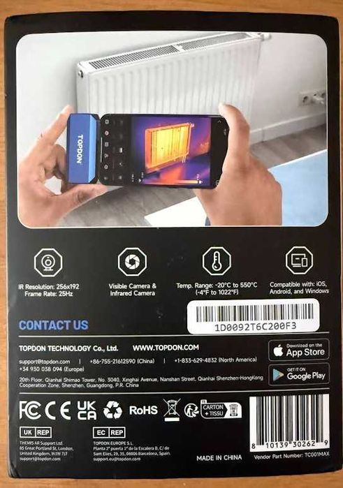 Термокамера TOPDON TC001 Max Dual-Lens Thermal Camera