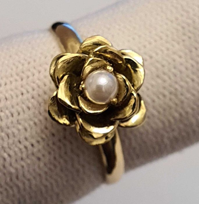 M60 Inel Aur 14K Cu Perla Naturala Akoya