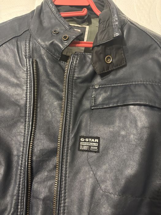 G-star raw jkt jet mfd biker leather jacket - кожено яке, мека телешка кожа