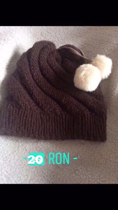 Caciulite 20 lei, set caciulita+fular lung 30 lei, lana, noi.