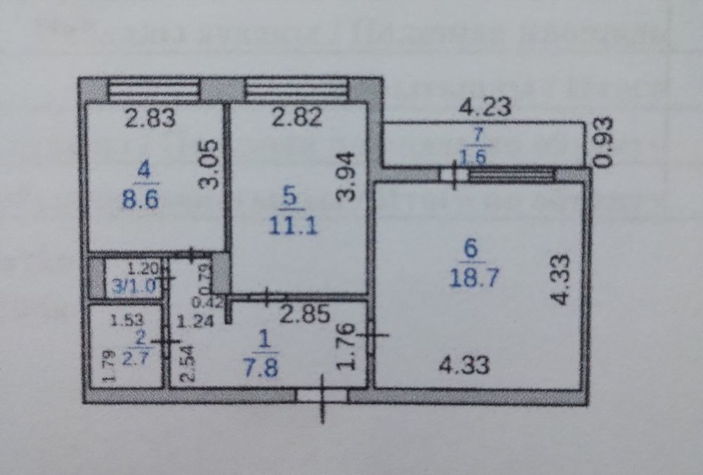 2х комнатная квартира в Сортировке