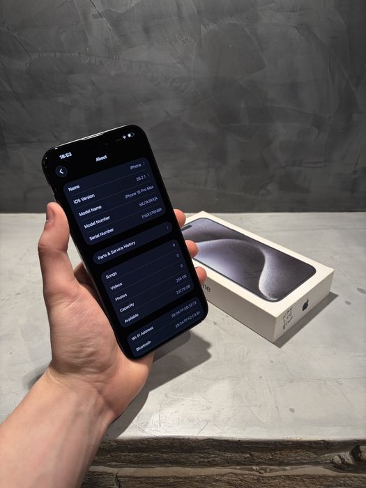 100%! КАТО НОВ Iphone 15 Pro Max Blue Titanium