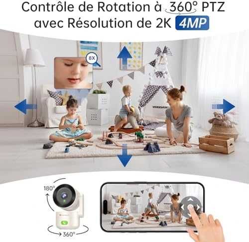 SYMYNELEC 5GHz / 2.4GHz camera inteligenta supraveghere copil - Alexa