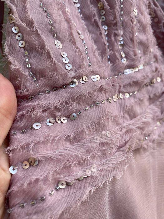 Rochie roz matase marime xs/s