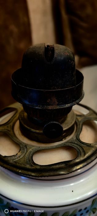 Стара,керамична,газена лампа...