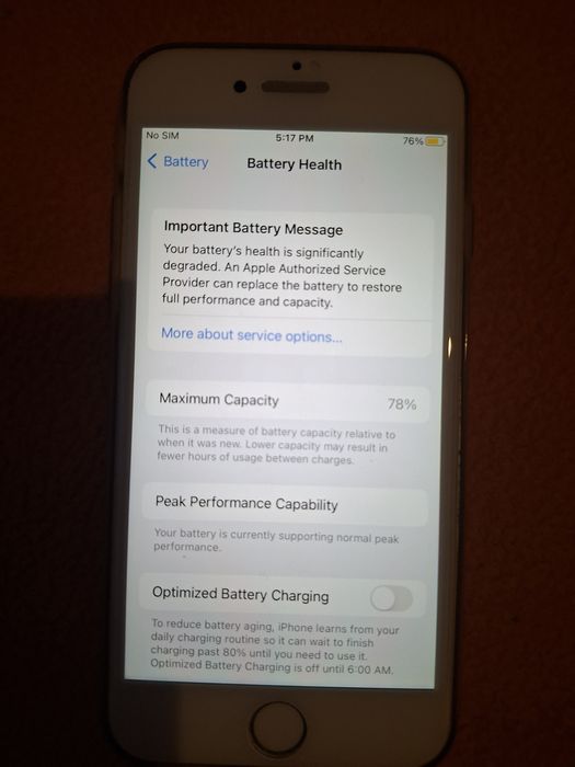Iphone 8 256gb 78% battery