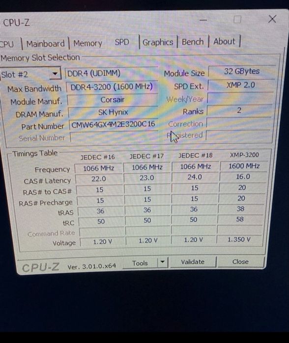 Ram ddr 4 kit 2x32 3200