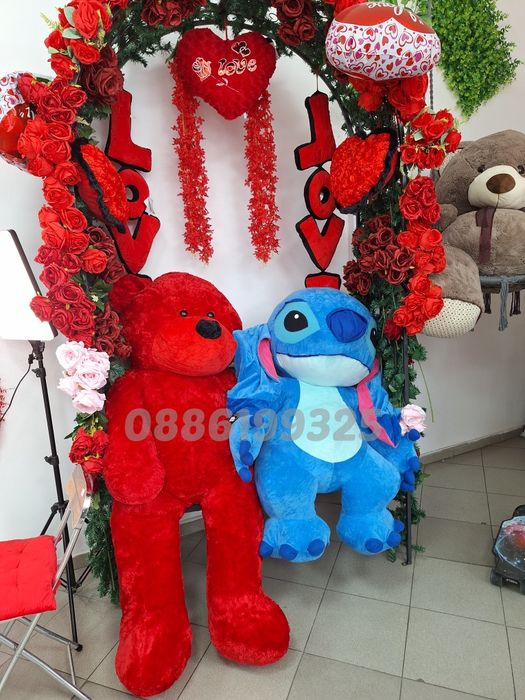 Гигантски плюшен Стич Голяма плюшена играчка Стич 120см Stitch подарък
