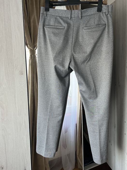 Pantaloni Zara, business-casual, barbati, gri