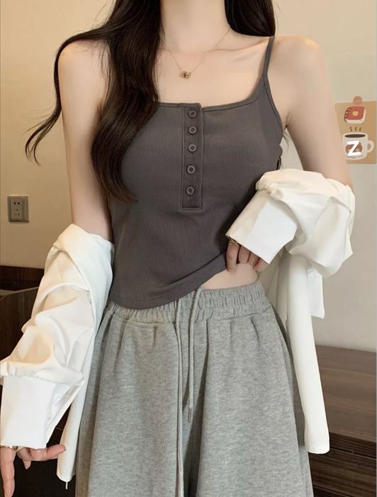 Топик с пуговицами корейский