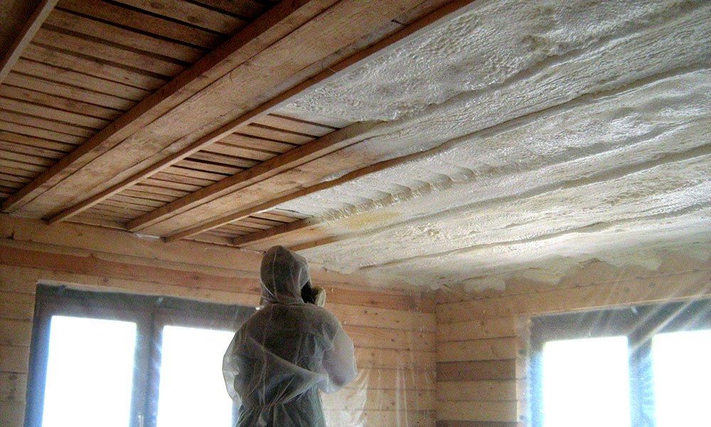 Утепление дома напылением пены