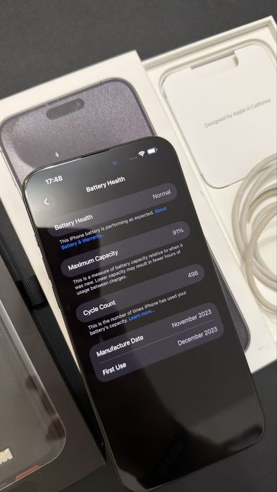 Iphone 15 Pro Max Black Titanium 256GB