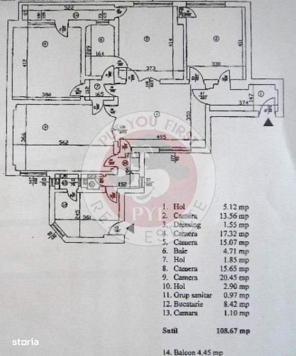 Romana | 5 camere | fara risc | 113mp | investitie |  B11145