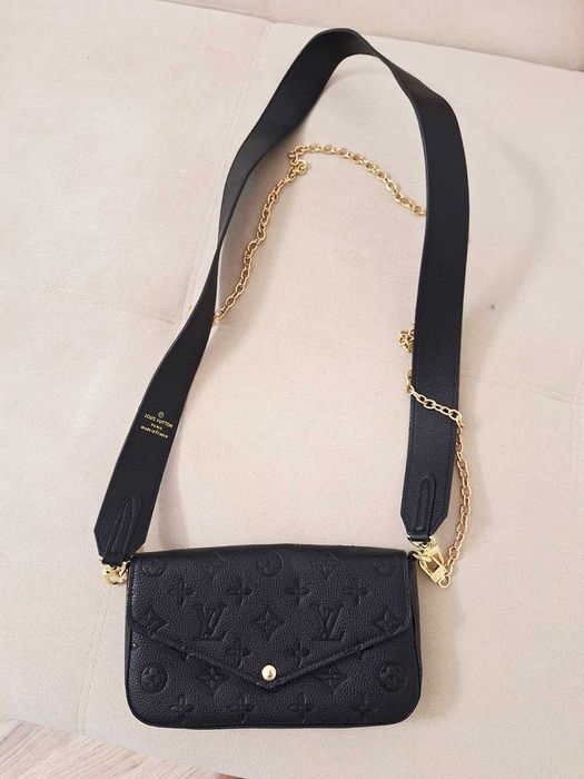 Louis Vuitton Félicie Pochette Empreinte оригинална дамска официална чанта