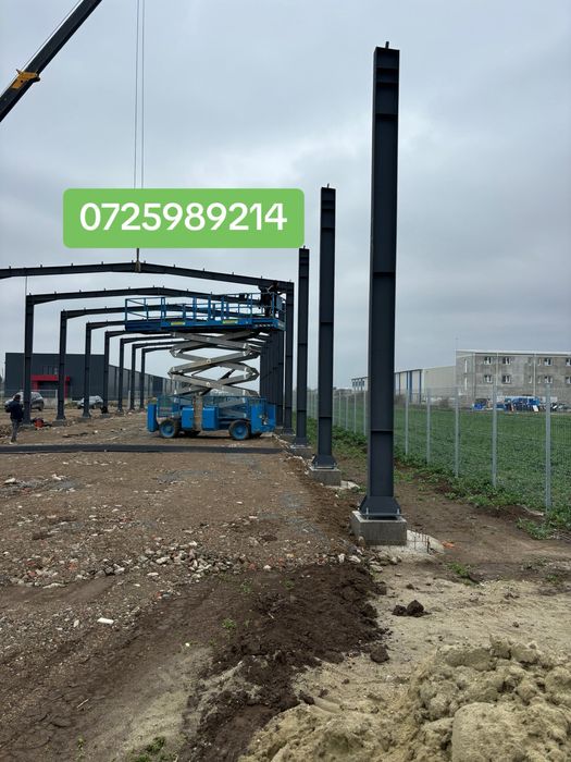 Hala metalica 11m x 50m x 6m din profile IPE300 facem si alte dimesiuni conform proiectului dvs.