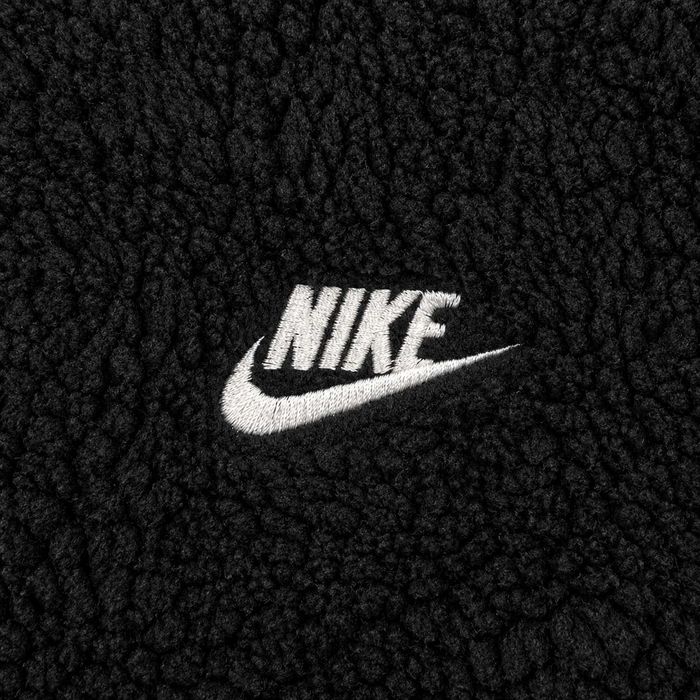 Jachetă Nike damă neagră, fleece Teddy Sherpa, Mărimea M