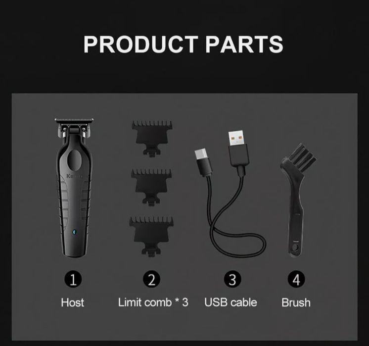 Aparat Kemei 2299 profesional 0 mm nou sigilat, cel mai bun preț!