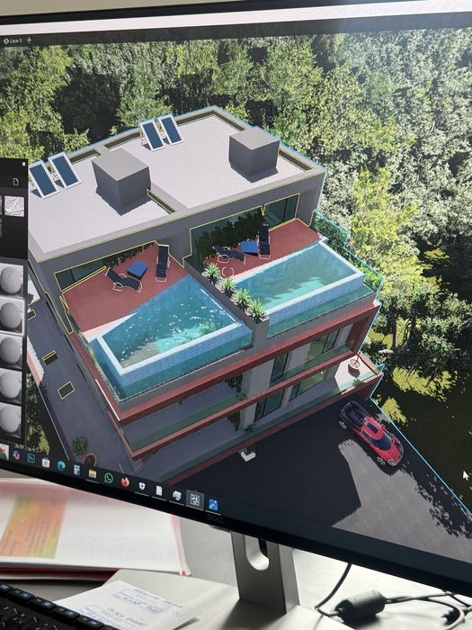 Vand teren autorizat 2 case cu panorama si piscina cluj