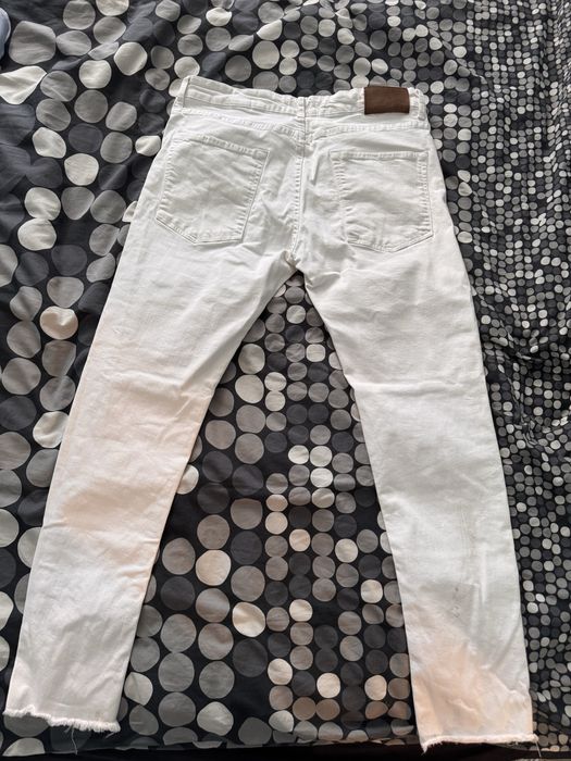 Blugi barbati Zara Albi slim fit marime 42