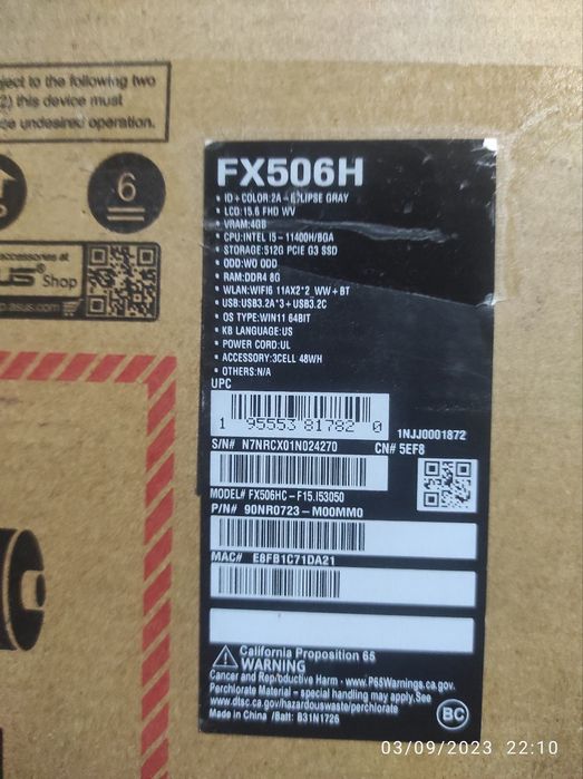 Asus tuf  f15 gaming laptop