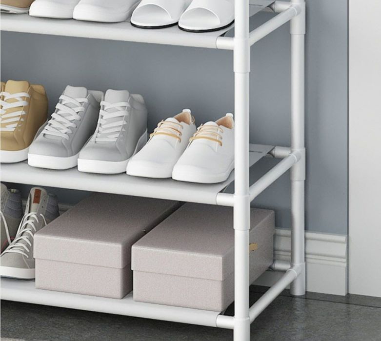 Многофункционална стойка за обувки, чанти и закачалка за връхни дрехи