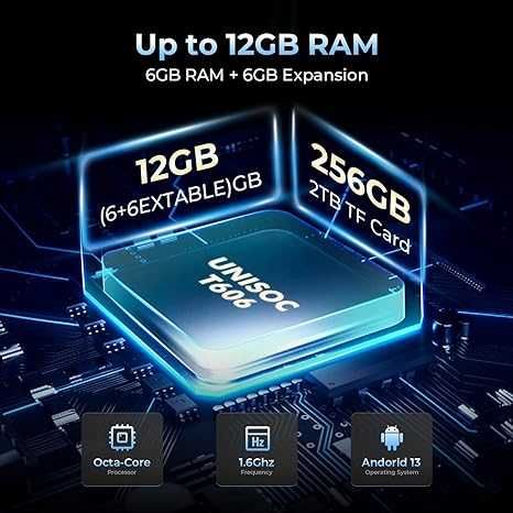 HOTWAV TAB R7 12GB RAM 256GB ROM Таблет, IP68 защита,15600 mAh батерия