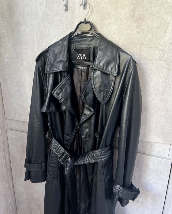 Кожанный Тренч ZARA