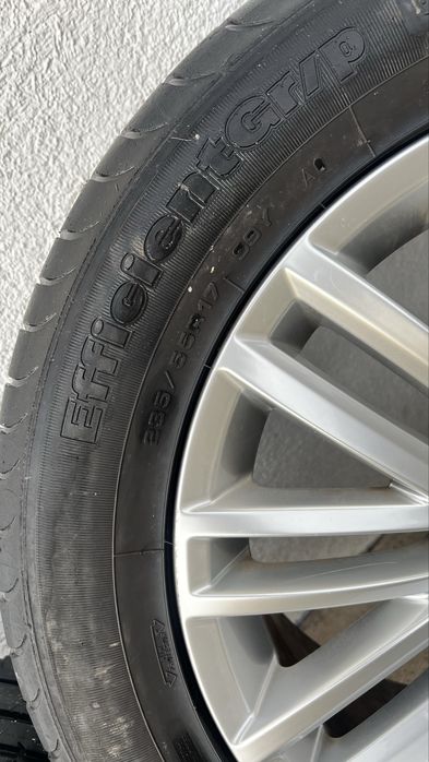 Jante aliaj 5x112 R17 VW cu anvelope vara 235/55 R17