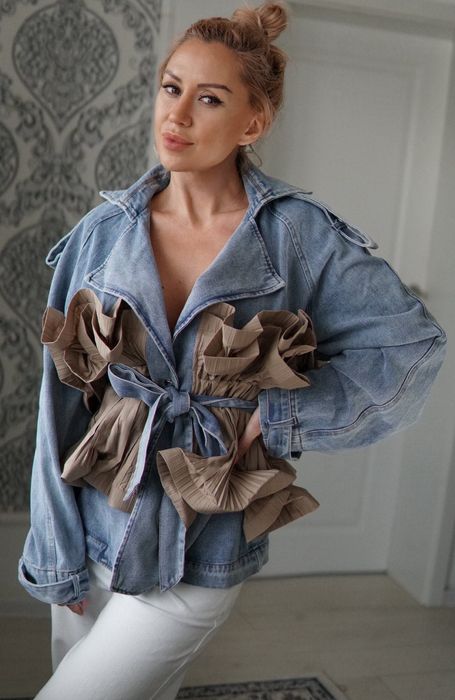 Дамско дънково яке