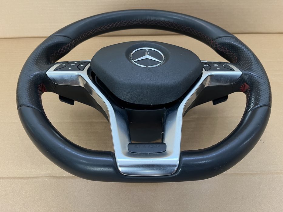 Volan piele comenzi / padele / Airbag Mercedes A W176 B W246 CLA W117