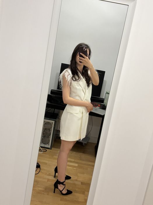 Rochie Sacou cu pene XS