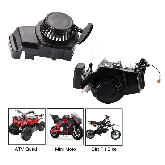 Set Starter Recoil pentru Mini ATV si Dirt Bike 47cc 49cc Negru