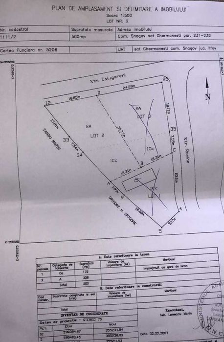 Teren Ghermănești (com. Snagov), 500mp, deschidere stradă 19m, toate utilitățile - Vedere 2