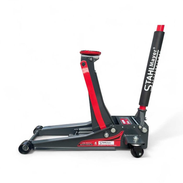 Нископрофилен крик крокодил 4 тона с 2 помпи STAHLMAYER-XL 83-505мм