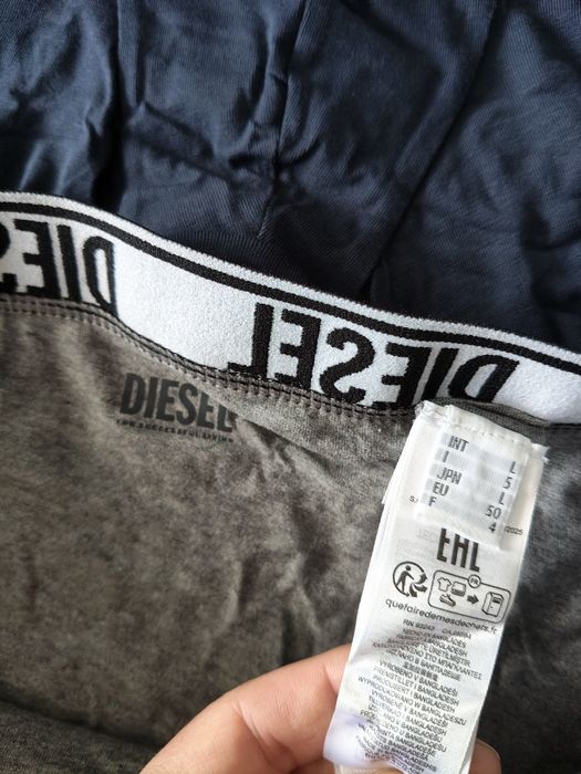 Diesel set 3 boxeri bărbați lungi bleumarin-gri-negru marimea L noi originali