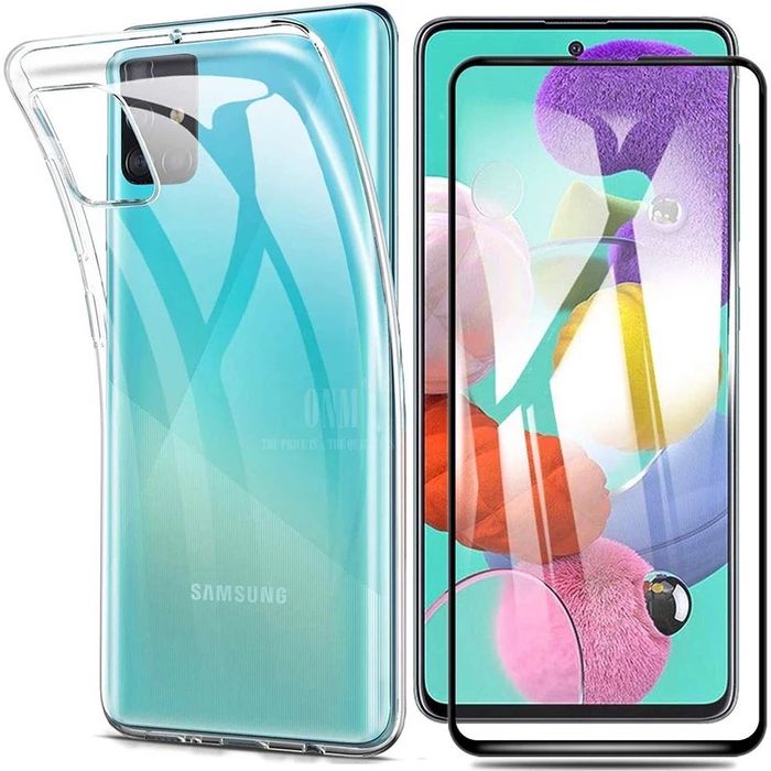 Folie Sticla Curb 11D + Husa Silicon Samsung A07/A04/A05/A06/A16/A17