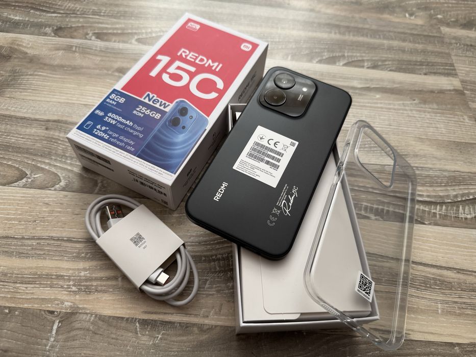 Xiaomi Redmi 15C / Чисто Нов / 256 GB / 8 GB RAM / Dual Sim / Midnight Black